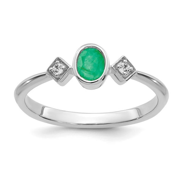 Details about   Natural Emerald Gemstone Genuine 925 Sterling Silver Flower Rings for Women